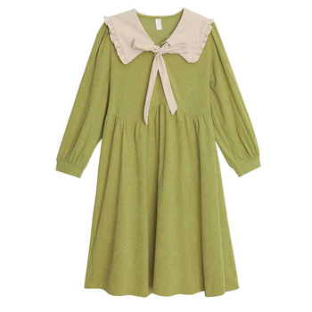 Tehotenské šaty na dojčenie z kordurovej látky, voľný strih A-line, stredná dĺžka, dlhé rukávy, zapínanie na gombíky, shirring