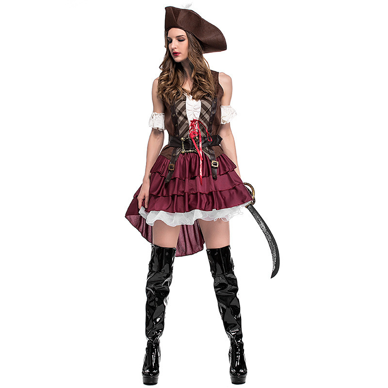Ženski somalijski piratski kostim za Noć vještica – cosplay od Psfushi, najlonski i spandeks materijal, jesen 2022