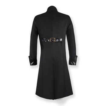 Kaput srednje dužine u gotičko-punk stilu za cosplay, materijal poliester, unisex, kostim vampirskog časnika