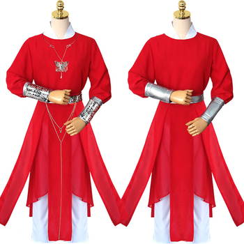 Tianguan Blessing cosplay kostým s vlasmi a topánkami – unisex, staroveký štýl pre hry a anime, 90% polyester + 10% ľan, zmes chemických vlákien, jar 2022