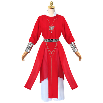 Tianguan Blessing cosplay kostým s vlasmi a topánkami – unisex, staroveký štýl pre hry a anime, 90% polyester + 10% ľan, zmes chemických vlákien, jar 2022