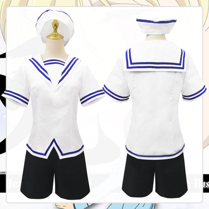 Cosplay kostim uniforma za anime uloge – glavna tkanina 95% najlon, sekundarna tkanina 95% najlon, za žene