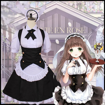 Cosplay haljina za zeko sluškinju u Lolita stilu s dovetail stražnjim dizajnom, mješavina pamuka 90% pamuk 10% poliester, za pozornicu, izdanje jeseni 2023