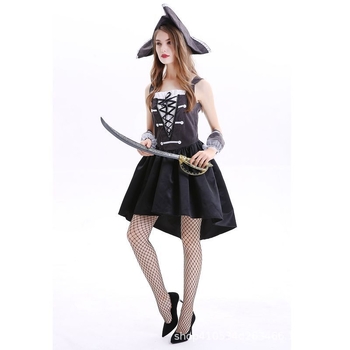 Halloween kostim za žene: Kapetan pirat – Poliester, kostim za pozornicu cosplay, Ljeto 2023