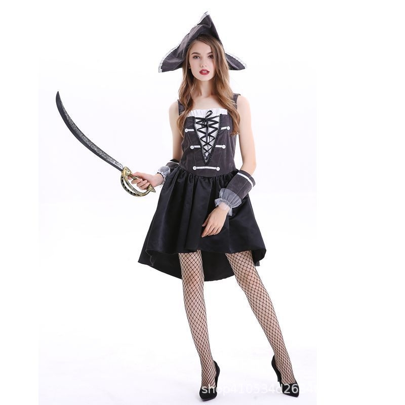 Halloween kostim za žene: Kapetan pirat – Poliester, kostim za pozornicu cosplay, Ljeto 2023