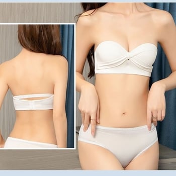 Bez naramenica, dva načina nošenja, protuklizno, push-up za male grudi, nevidljivi grudnjak, bandeau top