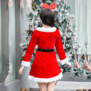 Cosplay Mikuláš na scénu, kostým, samet, polyester, žena, scénický kostým, jeseň 2025