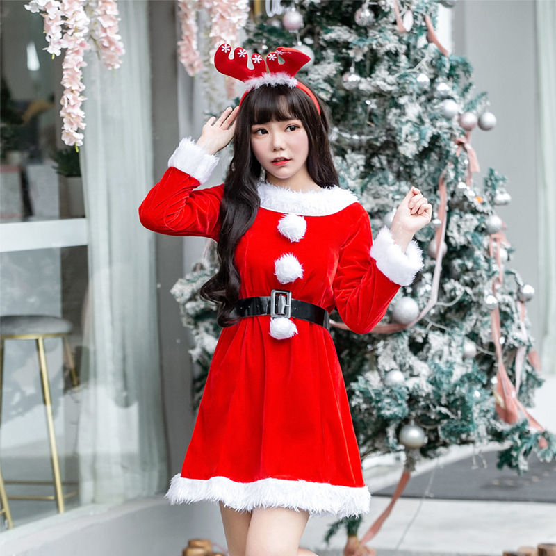 Cosplay Mikuláš na scénu, kostým, samet, polyester, žena, scénický kostým, jeseň 2025