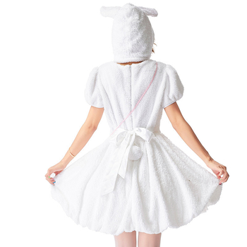 Ženský scénický kostým zajačika – Psfushi, polyester-spandex zmes, dizajn s visiacimi ušami, kód Ps4701