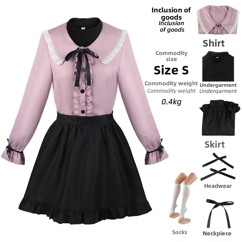 Cosplay Kostým – Vampírske Lolita Odev pre Anime Hry, Polyester 30–50% Tkanina, Seven Flowers, Jeseň 2023
