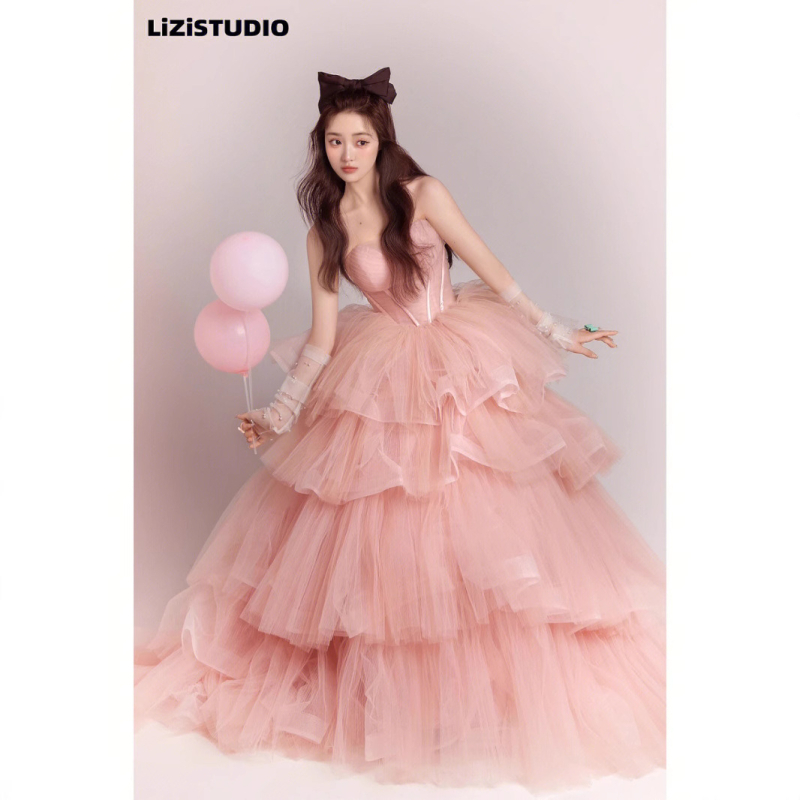 Princezná tutu šaty na portrét, bavlna, pre ženy 18–24 rokov, jeseň 2022