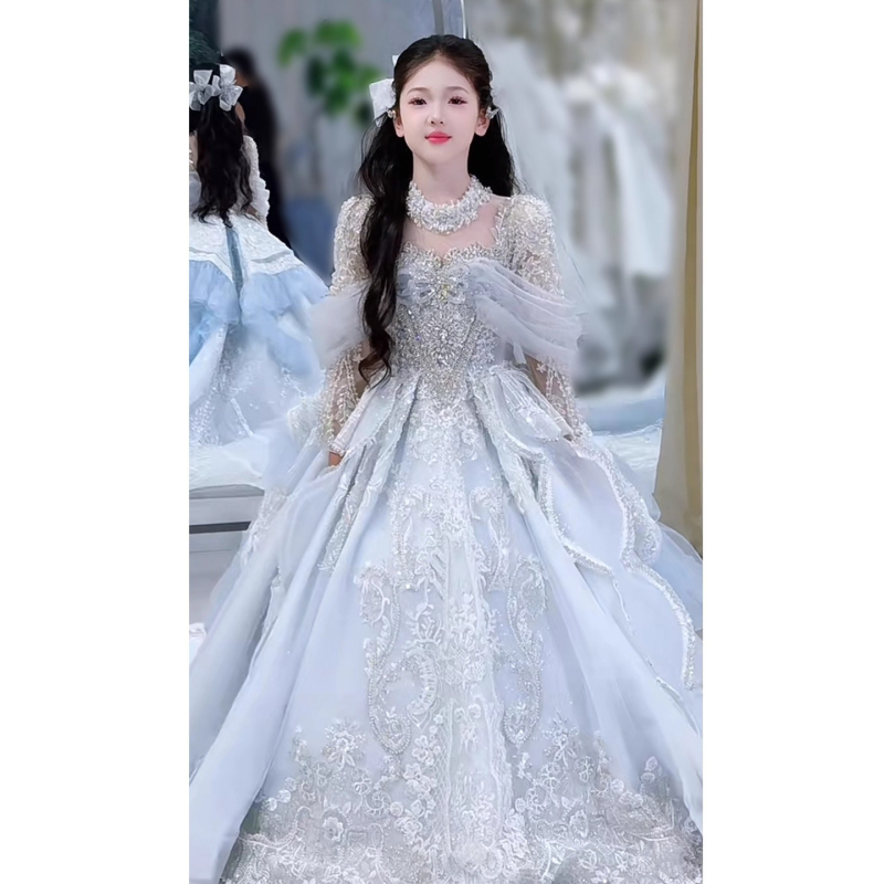 Dječja večernja haljina s princes tutu suknjom, korejski stil, za uzrast 3-8 godina, proljeće-jesen, sve sezone