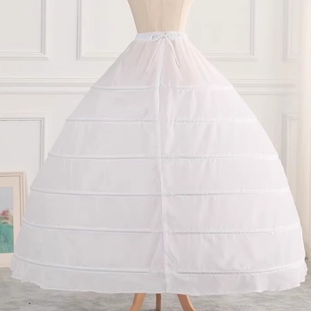Petticoat cu șase inele din oțel pentru cosplay și rochie de mireasă — fishbone underskirt, stil bustle, fir de un singur strat, lansare toamnă 2025