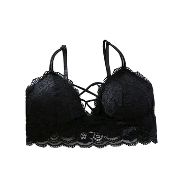 Čipkasti bandeau top, bez naramenica, otvorena leđa, elastan/spandeks materijal, košarica 3/4, srednje oblikovanje, duljina prsa