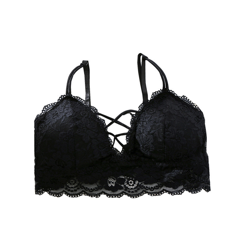 Čipkasti bandeau top, bez naramenica, otvorena leđa, elastan/spandeks materijal, košarica 3/4, srednje oblikovanje, duljina prsa