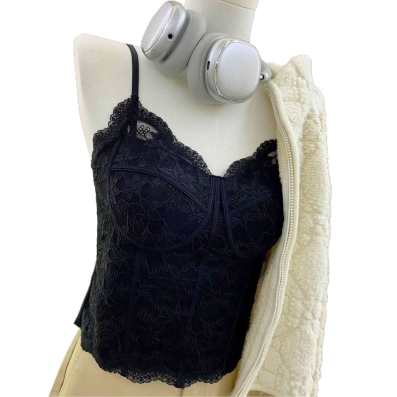 Najlon grudnjak wrap/tube top s punim košaricama, srednje oblikovanim košaricama, prozračan, gornja potpora, podesivo, s jastučićima za dojke