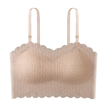 Σουτιέν χωρίς τιράντες με δαντέλα, push-up – αντιολισθητικό, διαπνοή, όμορφο πίσω, νάιλον ύφασμα.