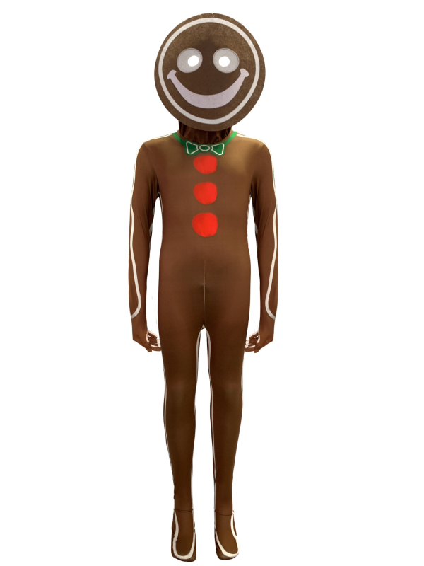 Gingerbread Man cosplay kombinezon — Milk Silk, Spandex smjesa (90–95%), Unisex, proljeće 2025