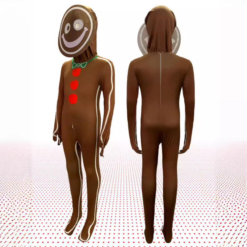 Gingerbread Man cosplay kombinezon — Milk Silk, Spandex smjesa (90–95%), Unisex, proljeće 2025