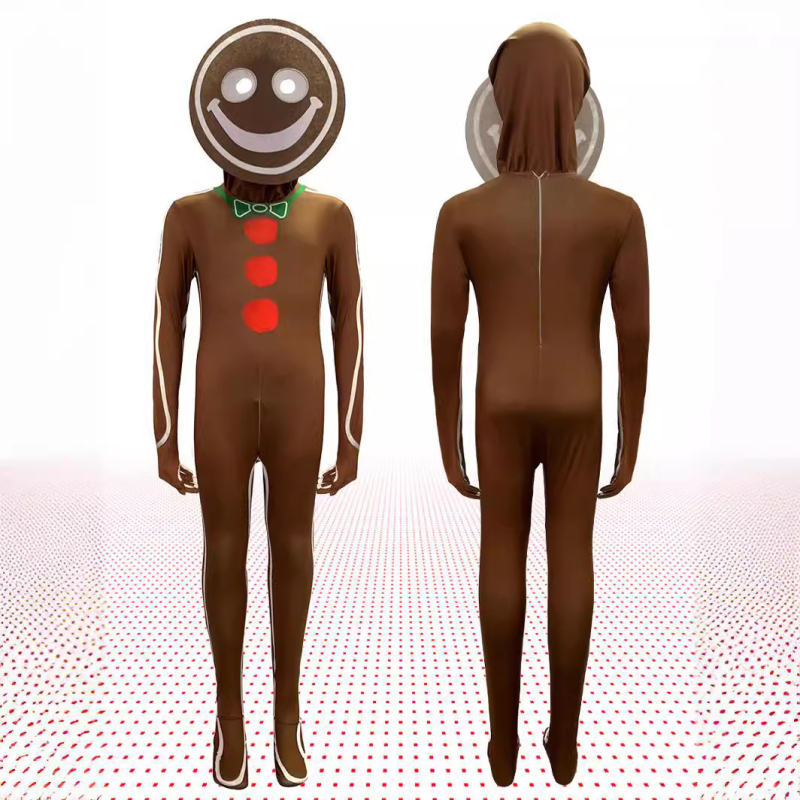 Gingerbread Man cosplay kombinezon — Milk Silk, Spandex smjesa (90–95%), Unisex, proljeće 2025