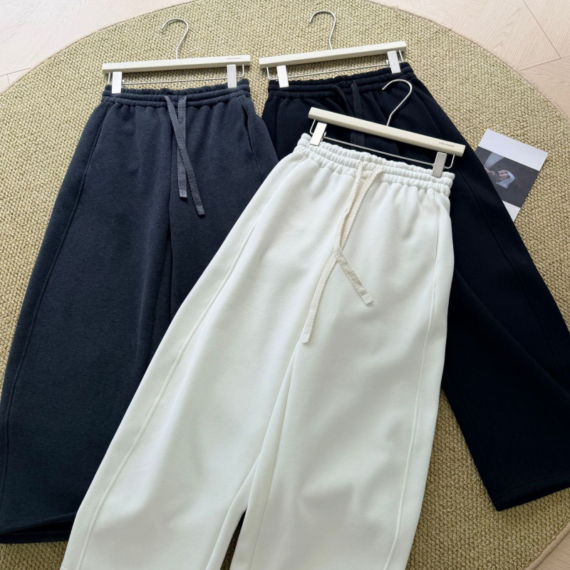 Verthis Ženske široke hlače od pamukasto-smjesnog materijala, 50–70% poliester, opušten kroj, Harajuku stil, gusta tkanina