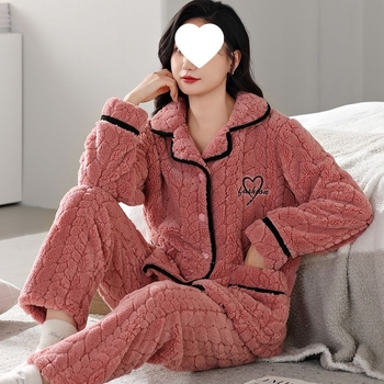 Ženski set pidžama, 3/4 rukava, mali ovratnik, kineski stil, tkanina Tr fabric, PVC ≤30%