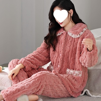 Ženski set pidžama, 3/4 rukava, mali ovratnik, kineski stil, tkanina Tr fabric, PVC ≤30%