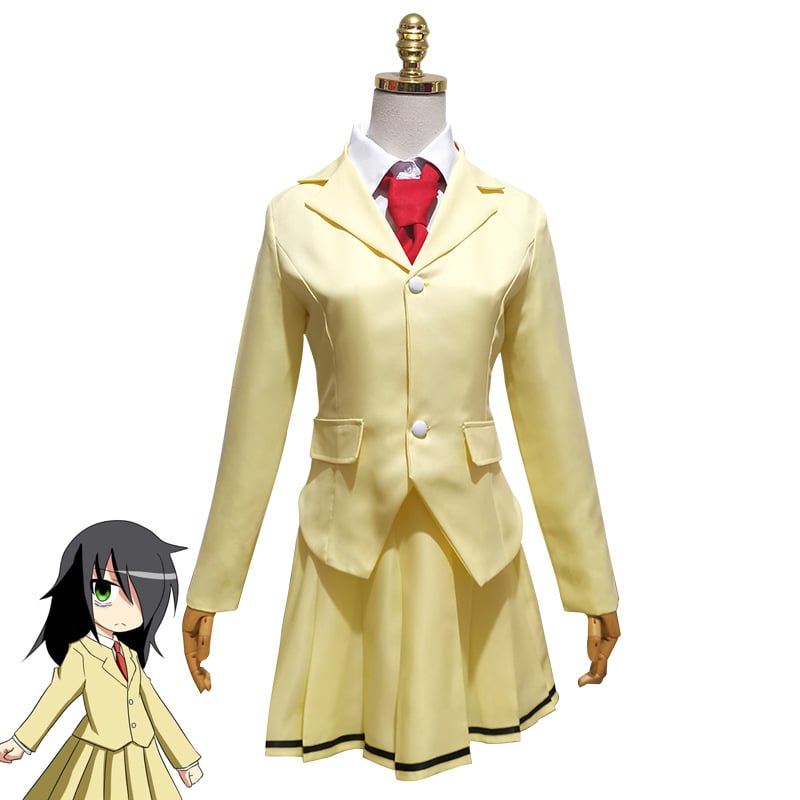 Costum cosplay Tomoko Kuroki pentru uniforma de campus – stil anime pentru liceu drăguț, culoare solidă, poliester mix 60% + 30%, căptușeală acetat 20%