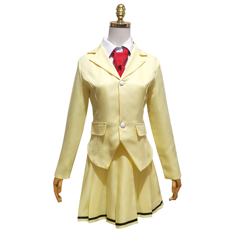 Costum cosplay Tomoko Kuroki pentru uniforma de campus – stil anime pentru liceu drăguț, culoare solidă, poliester mix 60% + 30%, căptușeală acetat 20%