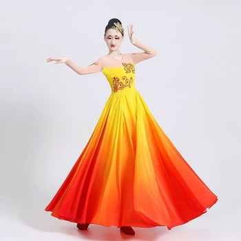 Fustă de dans etnică - țesătură chenille, material principal: Spandex, pentru femei, primăvara 2025