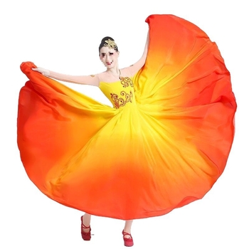 Fustă de dans etnică - țesătură chenille, material principal: Spandex, pentru femei, primăvara 2025