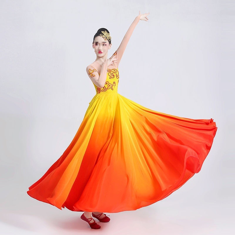 Fustă de dans etnică - țesătură chenille, material principal: Spandex, pentru femei, primăvara 2025