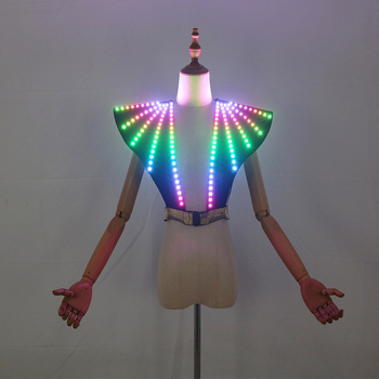 Unisex LED osvetľujúca scénická vesta pre klubové výkony, tkanina zo spandexu 90-95%, značka Jiani light and shadow, leto 2025