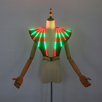 Unisex LED osvetľujúca scénická vesta pre klubové výkony, tkanina zo spandexu 90-95%, značka Jiani light and shadow, leto 2025