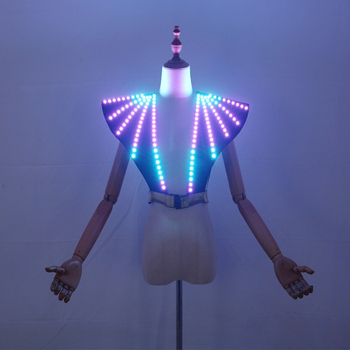 Unisex LED osvetľujúca scénická vesta pre klubové výkony, tkanina zo spandexu 90-95%, značka Jiani light and shadow, leto 2025