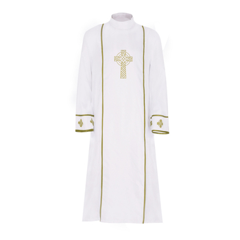 Robă de preot pentru cosplay, unisex, costum de scenă, design medieval cu cruce, țesătură poliester-spandex, poliester <30%, spandex <30%