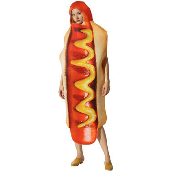 Halloween party kostim – Hot Dog cosplay kombinezon, jednodijelni kostim za scensku izvedbu za žene, poliestersko-polipropilenski blend