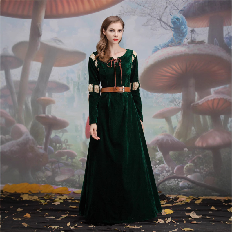 Rochie cosplay prințesă - Costum scenă de palat retro pentru Halloween, Brave Legend, Material: Poliester, Material principal: Poliester, Material secundar: Poliester, Sezon: toamnă 2022, Vârstă: 18-24