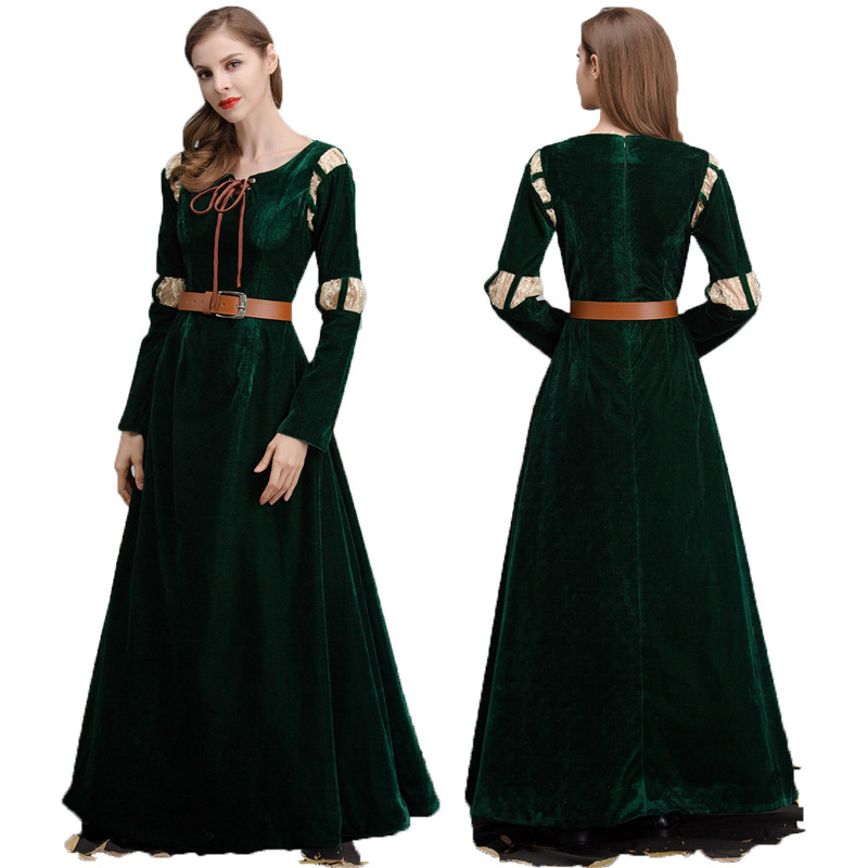 Rochie cosplay prințesă - Costum scenă de palat retro pentru Halloween, Brave Legend, Material: Poliester, Material principal: Poliester, Material secundar: Poliester, Sezon: toamnă 2022, Vârstă: 18-24