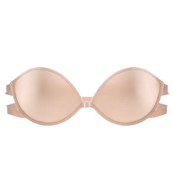 Grudnjak bez naramenica s prednjim kopčanjem, košarica 3/4, glavni materijal Spandex, podstava Nylon