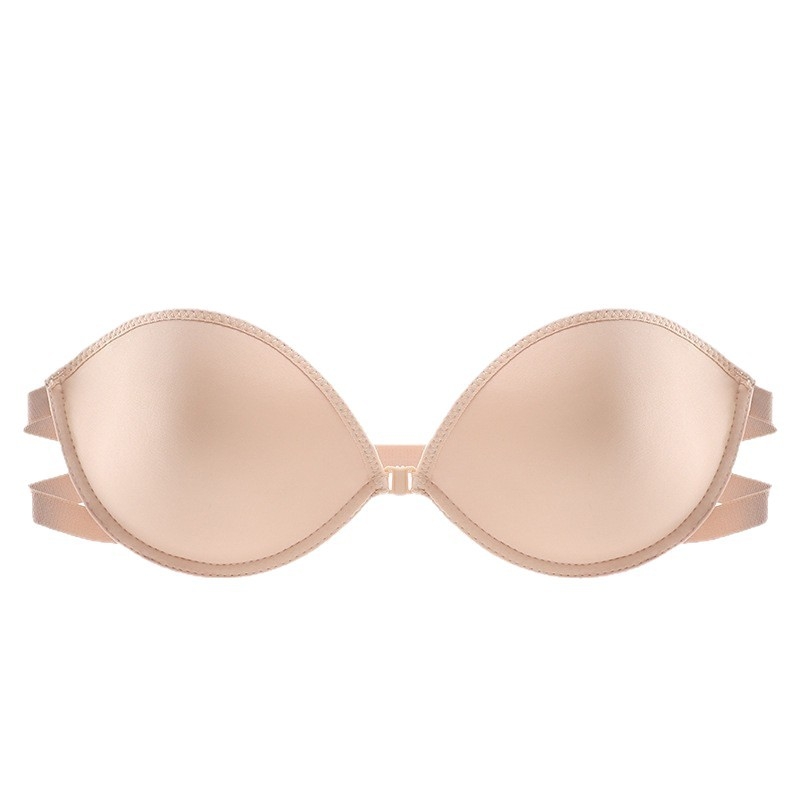 Grudnjak bez naramenica s prednjim kopčanjem, košarica 3/4, glavni materijal Spandex, podstava Nylon