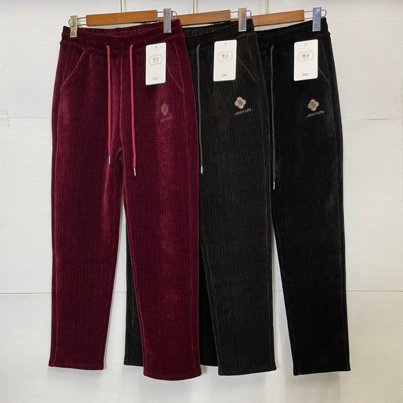 Chenille haremske hlače, opuštenog kroja, ekstra debele, pamuk ≤30% i kašmir 30–50%, japansko-korejski casual stil