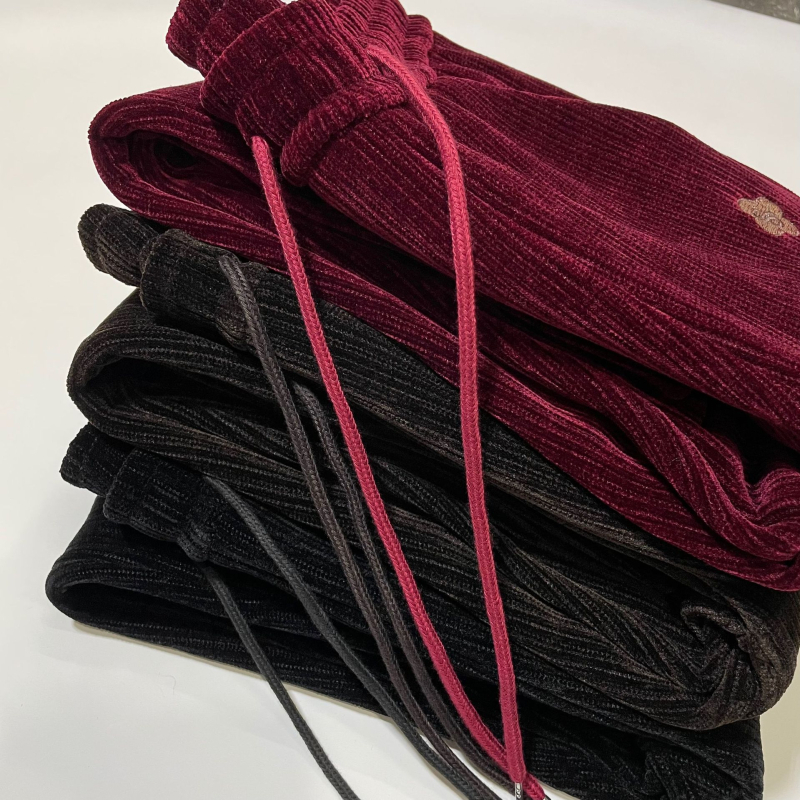 Chenille haremske hlače, opuštenog kroja, ekstra debele, pamuk ≤30% i kašmir 30–50%, japansko-korejski casual stil