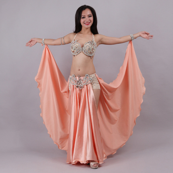 Costum de dans belly pentru femei – set de reprezentație din viscose-acetate blend, țesătură principală 85% viscoză, fibră de cupru amoniu 85%, brand Peter Qiu