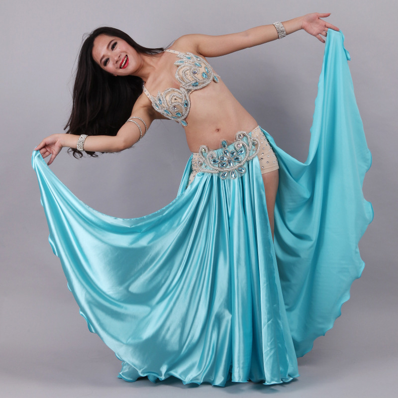 Costum de dans belly pentru femei – set de reprezentație din viscose-acetate blend, țesătură principală 85% viscoză, fibră de cupru amoniu 85%, brand Peter Qiu