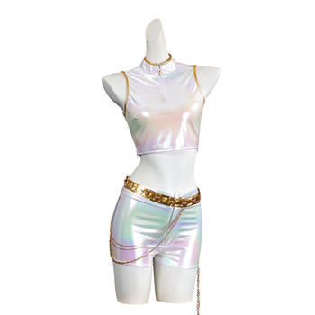 COS Costum cosplay pentru grup K-Pop, unisex, țesătură amestec in in și poliester, 90% poliester în țesătura principală, 60% poliester în cea secundară, lansare primăvară 2025, pentru jocuri și roluri anime