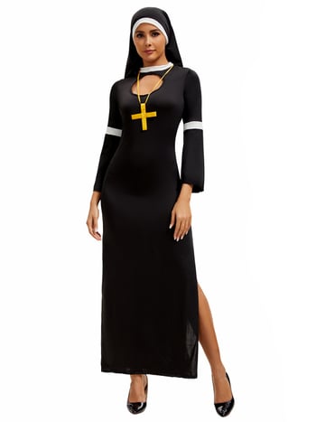 Costum de călugăriță pentru cosplay la bal mascat – Yi Xiaoyi țesătură din amestec de bumbac, principală țesătură: bumbac, pentru femei, primăvara 2025