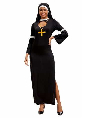 Costum de călugăriță pentru cosplay la bal mascat – Yi Xiaoyi țesătură din amestec de bumbac, principală țesătură: bumbac, pentru femei, primăvara 2025