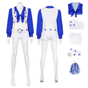 Costum cosplay de cheerleading pentru scenă, femei, 90–95% spandex, <30% fibre de celuloză regenerată, toamna 2024, vârsta 18–24