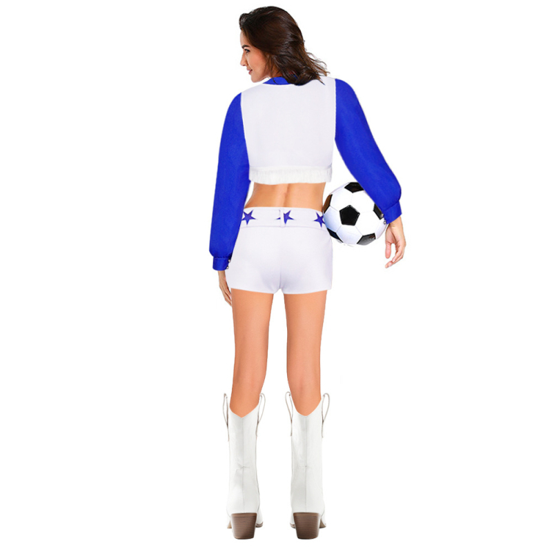 Costum cosplay de cheerleading pentru scenă, femei, 90–95% spandex, <30% fibre de celuloză regenerată, toamna 2024, vârsta 18–24